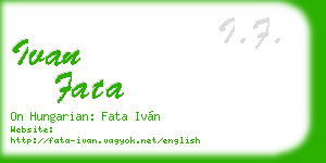 ivan fata business card
